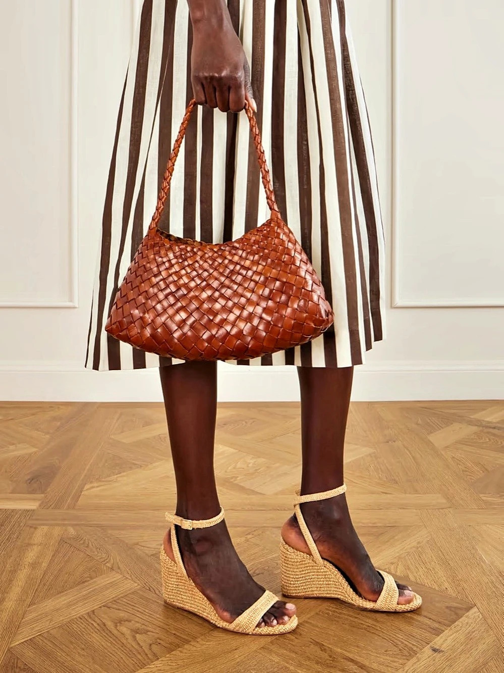 DRAGON DIFFUSION Rosanna mini woven leather shoulder bag